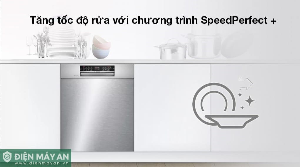 Máy rửa bát bán âm Bosch Serie 6 SMU6ECS57E